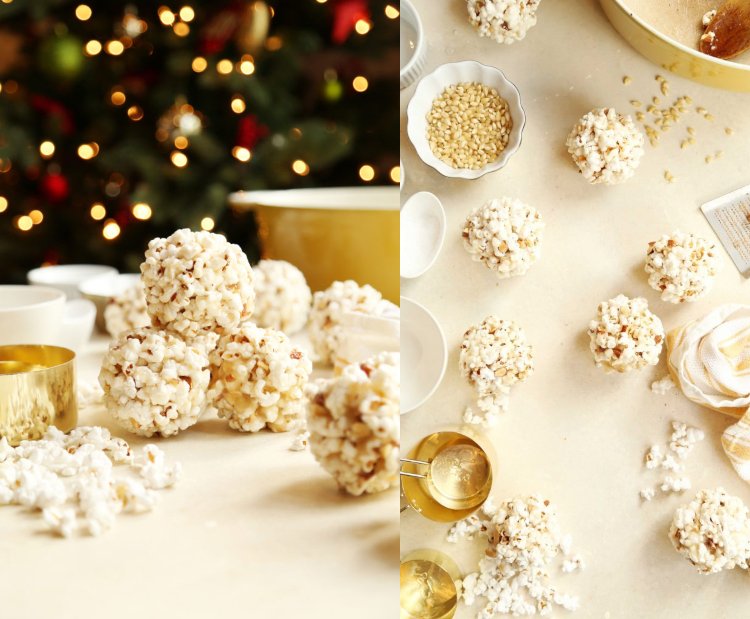 New Year's Eve snacks Popcorn balls recipe for airy and tasty finger foods