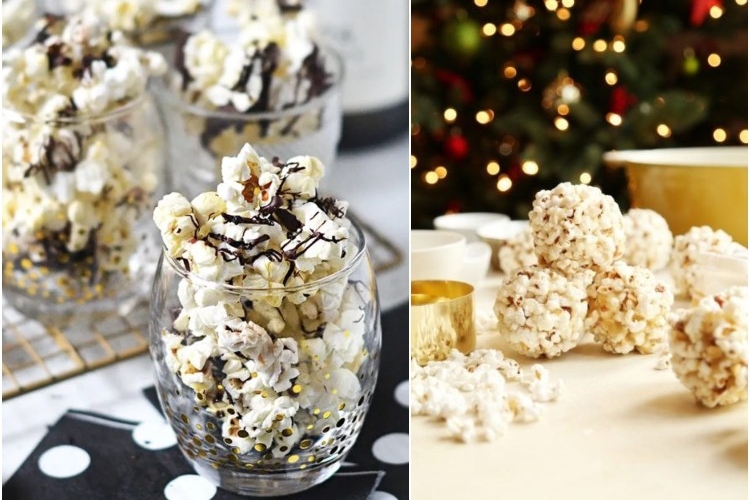 Silvester Snacks selber machen mit Popcorn