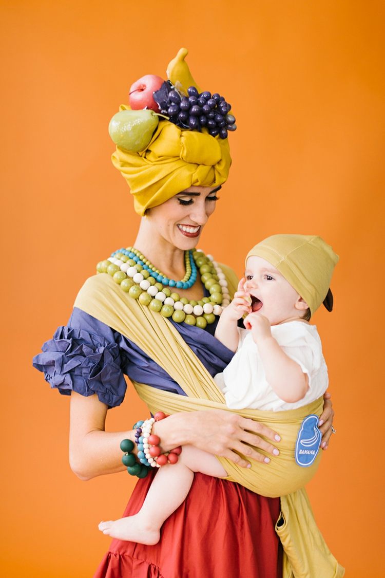 Bananen Karnevalskostüm Frauen selber machen Kostümideen Karneval Baby