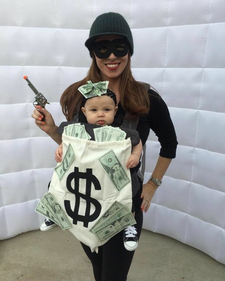 Bankräuber Kostüm Baby Karnevalskostüme für Mütter mit Kindern