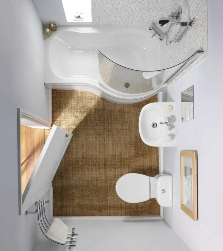 Idee für eine Wanne mit Duschfunktion in einem geräumigeren Gäste WC