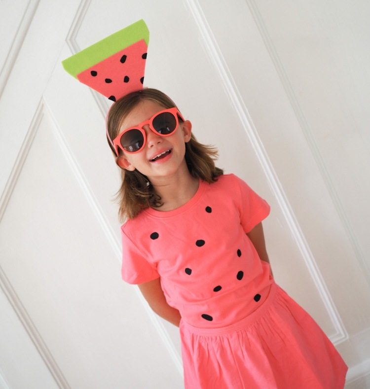Karneval Kostümideen für Kinder Wassermelone Kostüm DIY Anleitung