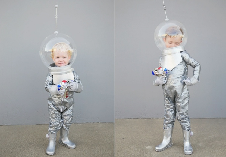 Karnvelaskostüm Idee für Kinder und Erwachsene - Astronaut mit Overall und Klebeband
