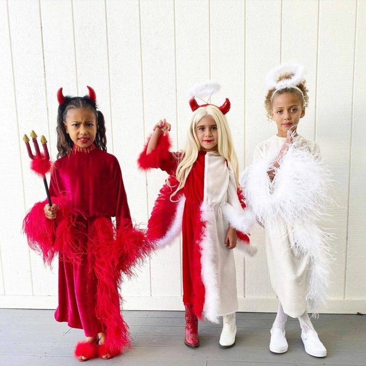 Kostümidee für die Kinderparty zum Fasching - Engel und Teufel für Kinder