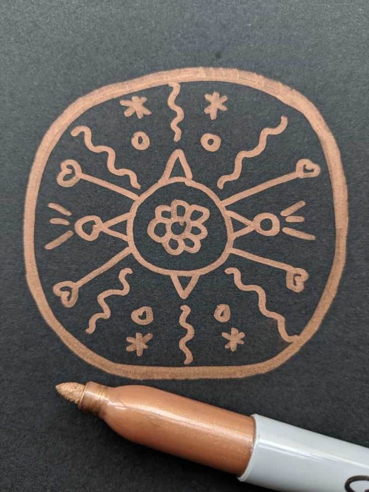 Kunsttherapie Ideen wenn verwirrt eine Mandala zeichnen