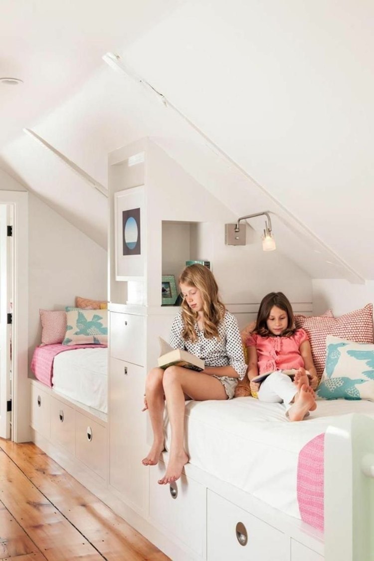 Bett unter Dachschräge im Kinder- & Jugendzimmer - Tipps