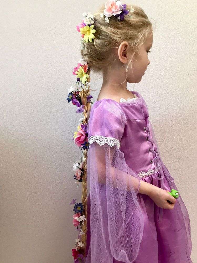 Rapunzel Zopf Anleitung Prinzessin Frisur Kinder