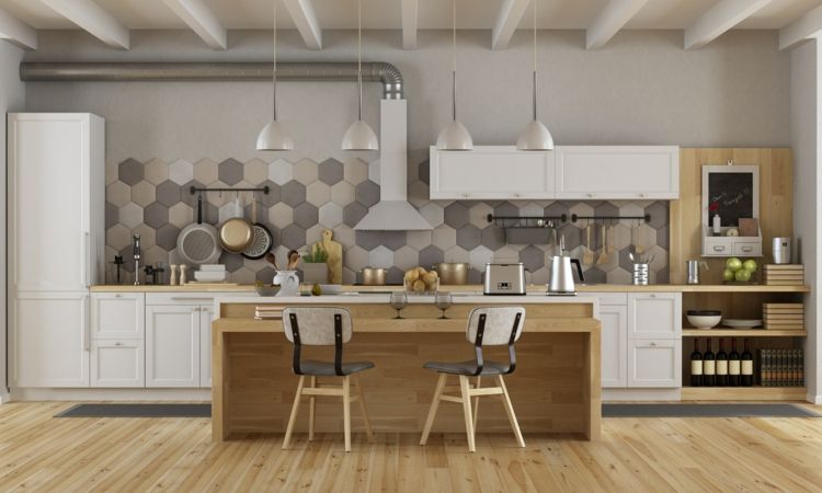 Wandfliesen Küche Holzoptik Fliesen pflege Küchentrends 2020