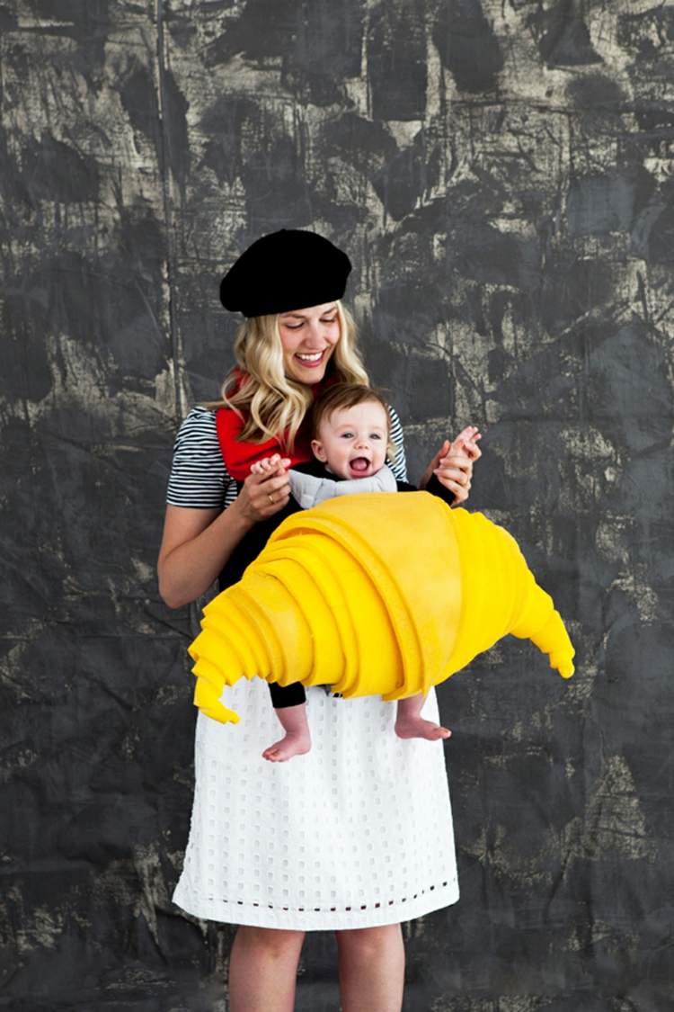 lustige Kostüme für Baby selber machen Gruppenkostüm Karneval einfach