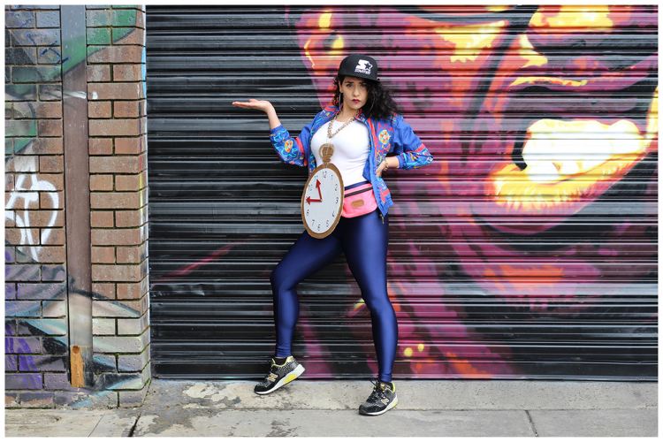 Hip Hop Outfit für Frauen in Neon Farben zusammenstellen Ideen