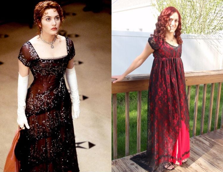 90er Party Outfit Ideen für Frauen sich als Rose von Titanic verkleiden