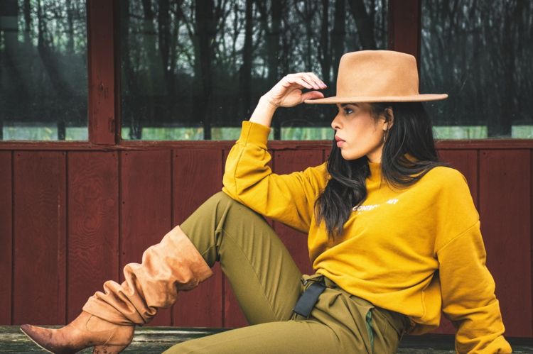Cowboy Stiefel Trends Damenhut Outfit Lederstiefel