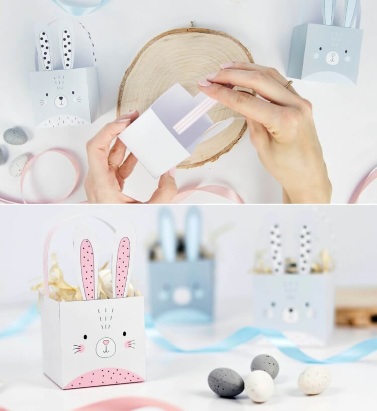 Osterkorb aus Papier basteln - Einfache Anleitung für Kinder und Erwachsene