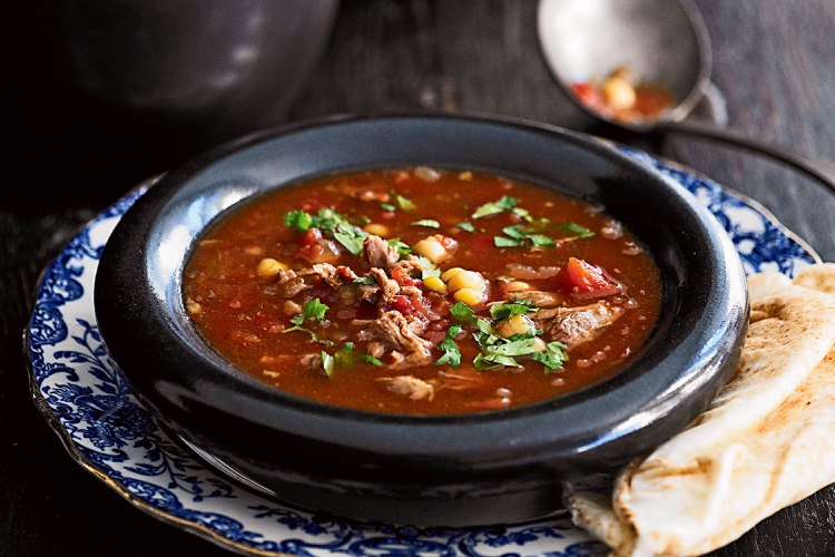 Rezept für marokkanische Suppe Harira mit Tomaten