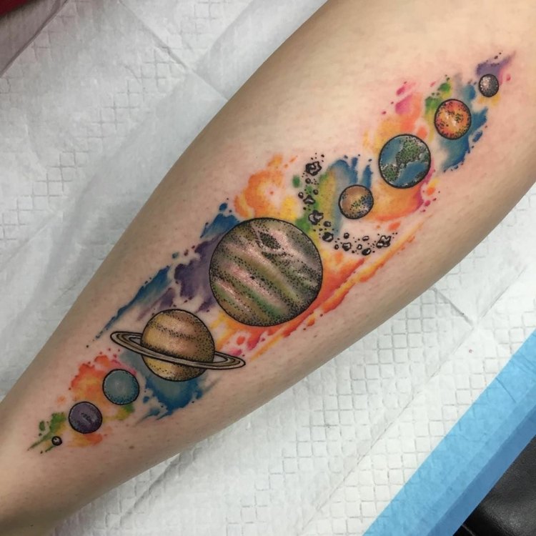 Weltraum Tattoos Unterarm Planeten Tattoo Bedeutung