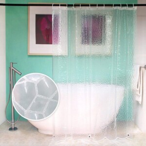 durchsichtiger duschvorhang vergrößerte sicht