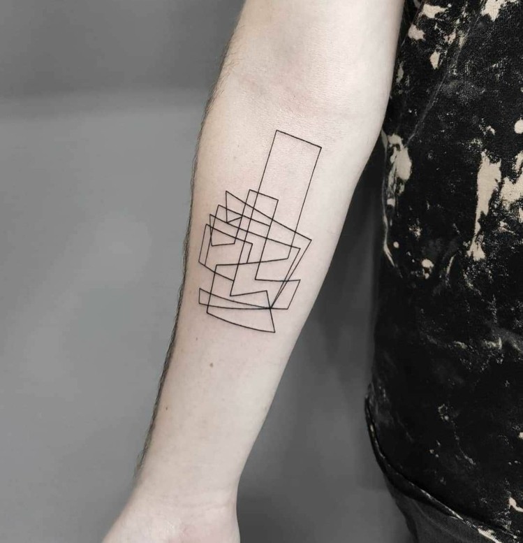 geometrische abstrakte Tattoos Unterarm Frauen Tattoo Trends 2020