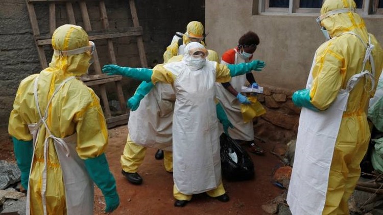 Ebola verbreitet sich durch Körperflüssigkeiten (Blut, Schweiß, Kot)