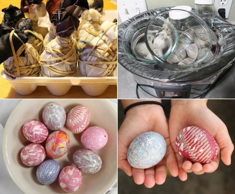 Eier färben mit Muster - Anleitung zum Übertragen von Motiven auf Seiden