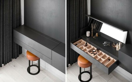 Sideboard für Schlafzimmer mit verstecktem Schminktisch