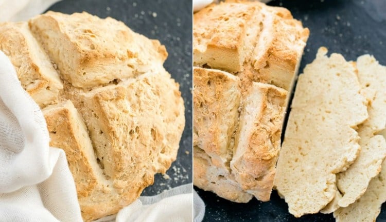 Brot ohne Hefe backen - Rezept mit Backpulver für Anfänger