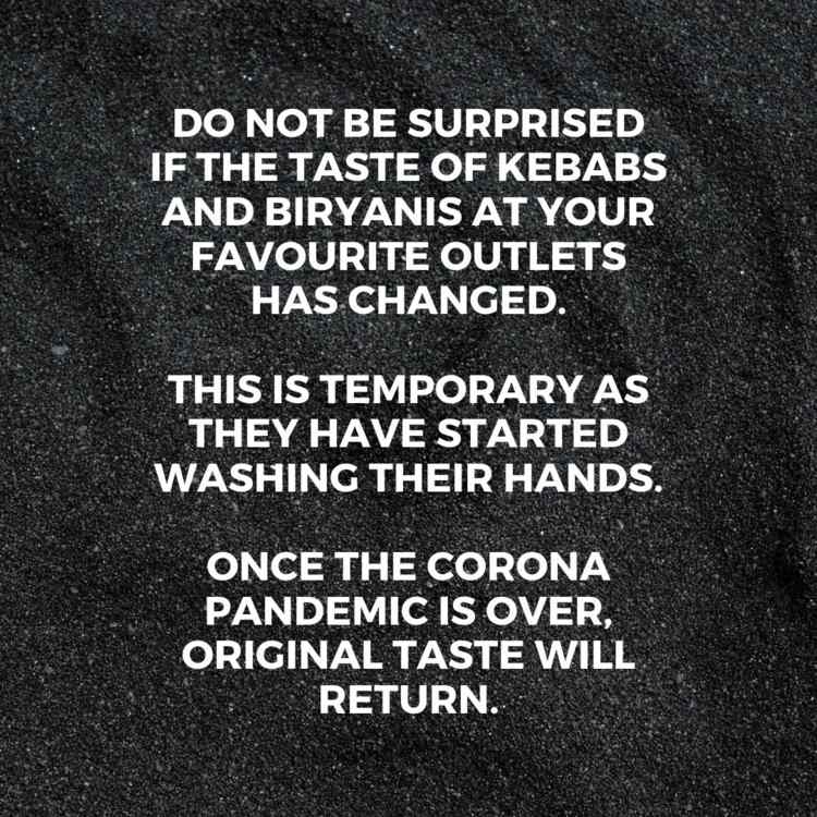 Falls das Essen vom Imbiss nicht wie gewohnt schmeckt, liegt es daran, dass sich das Personal die Hände wäscht