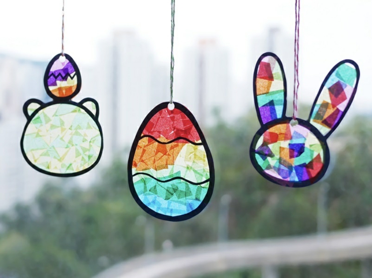 basteln mit Papierschnipseln