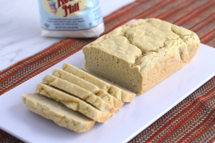 Yeast-free gluten-free bread with eggs and almond milk