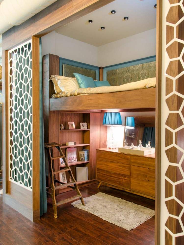 Turn your wardrobe into a sleeping alcove with sliding doors