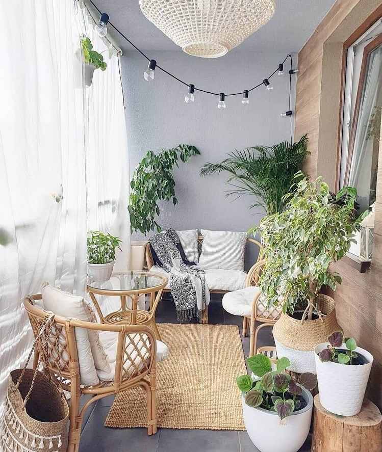 Lounge Möbel kleiner Balkon Platzsparende Balkonliege DIY Anleitung