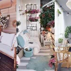 Lounge Möbel kleiner Balkon platzsparende Balkonliege Palettenmöbel DIY