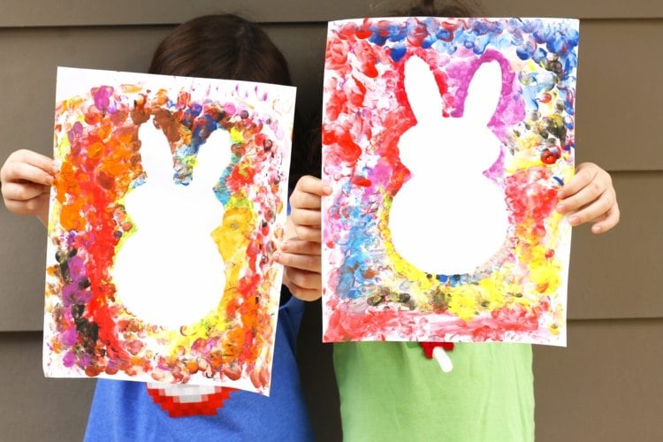 Malideen mit Farben für Finger - Spaß mit Kindern am Wochenende