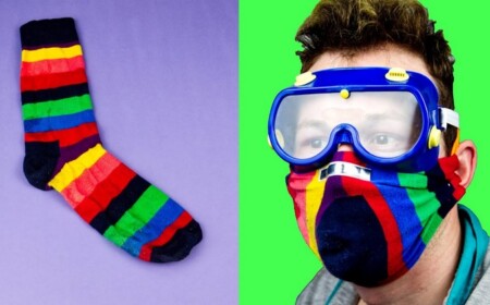 Maske aus einer Socke