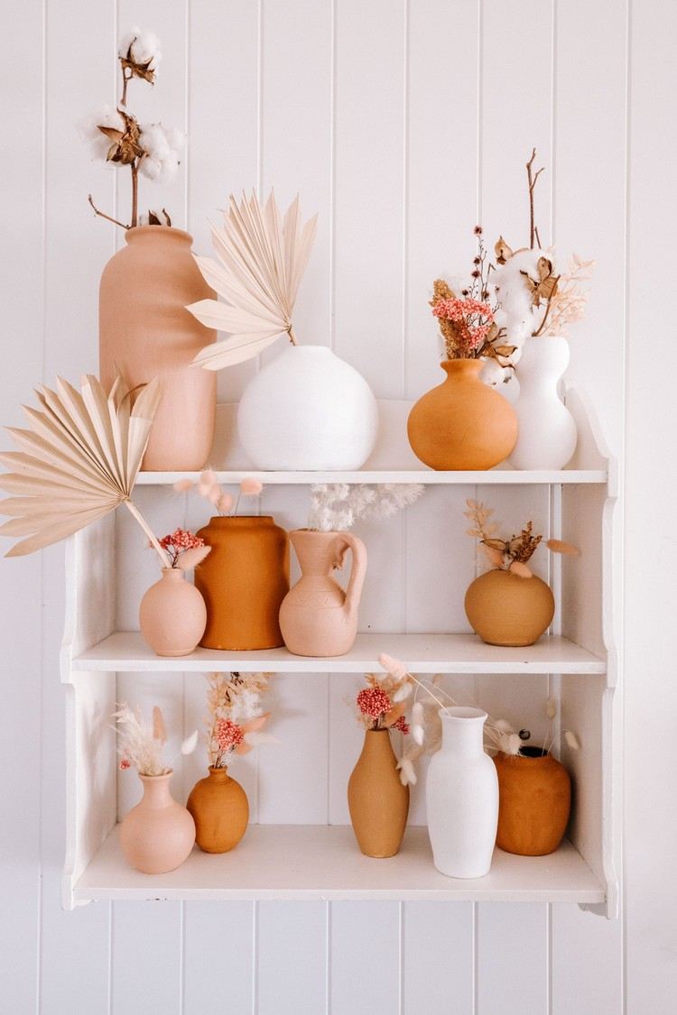 Vasen neu streichen in Akzentfarben und weitere Ideen für Vintage Deko