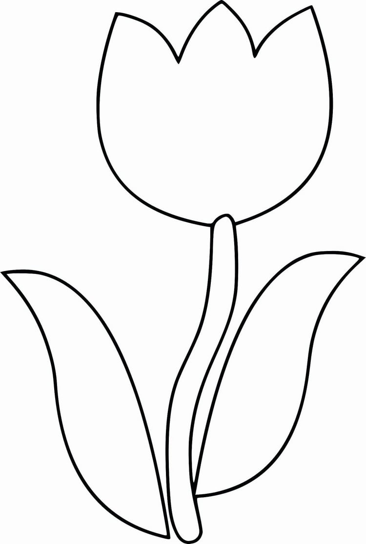 bastelvorlagen frühling Tulpe kostenlos zum Ausdrucken und Ausschneiden
