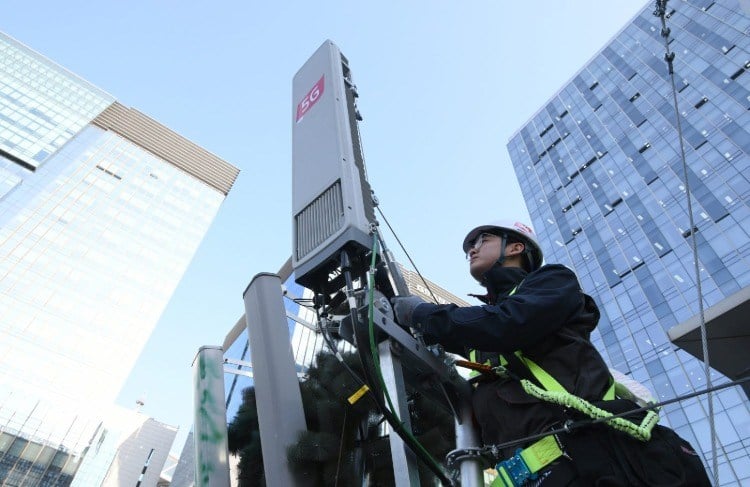 korea unter der ersten länder mit 5g netz antenne installation