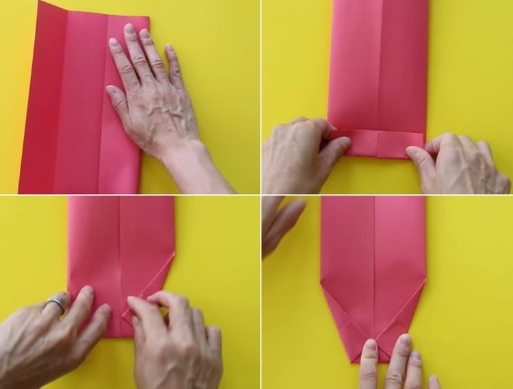 Anleitung für ein Origami - Aus Papier ein Hemd basteln und mit Überraschung versehen