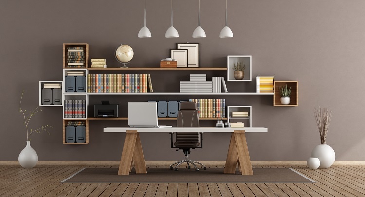 Arbeitszimmer einrichten modern Home Office gestalten Tipps