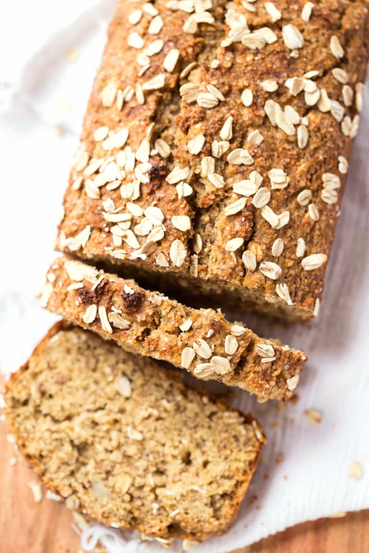 Bananenbrot ohne Mehl Haferflocken Rezepte Frühstück kalorienarm