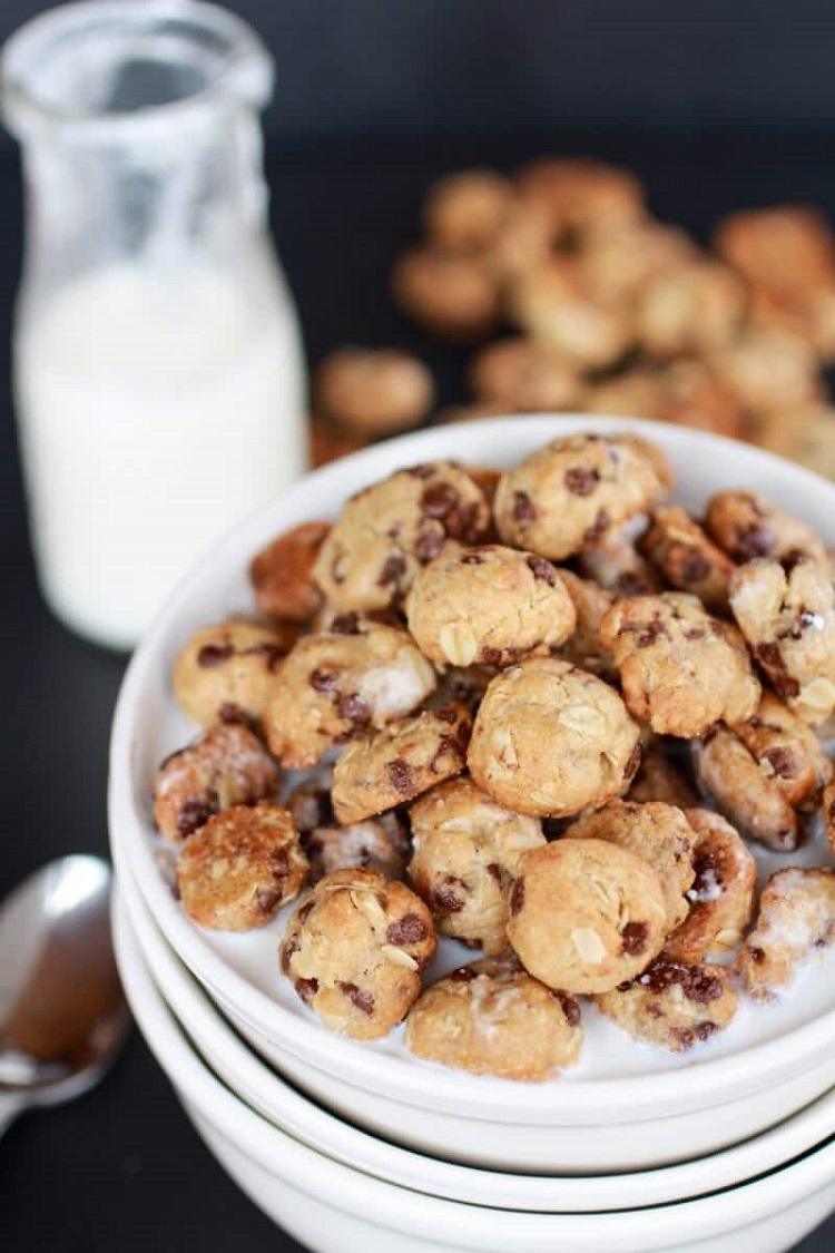 Cookie Cereal Rezept Frühstücksideen einfach Kekse mit Schokostückchen Rezeptideen
