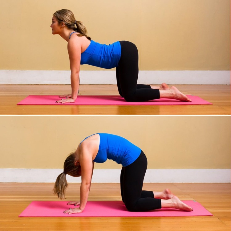 Nackenschmerzen was tun Übungen Yoga gegen Rückenschmerzen