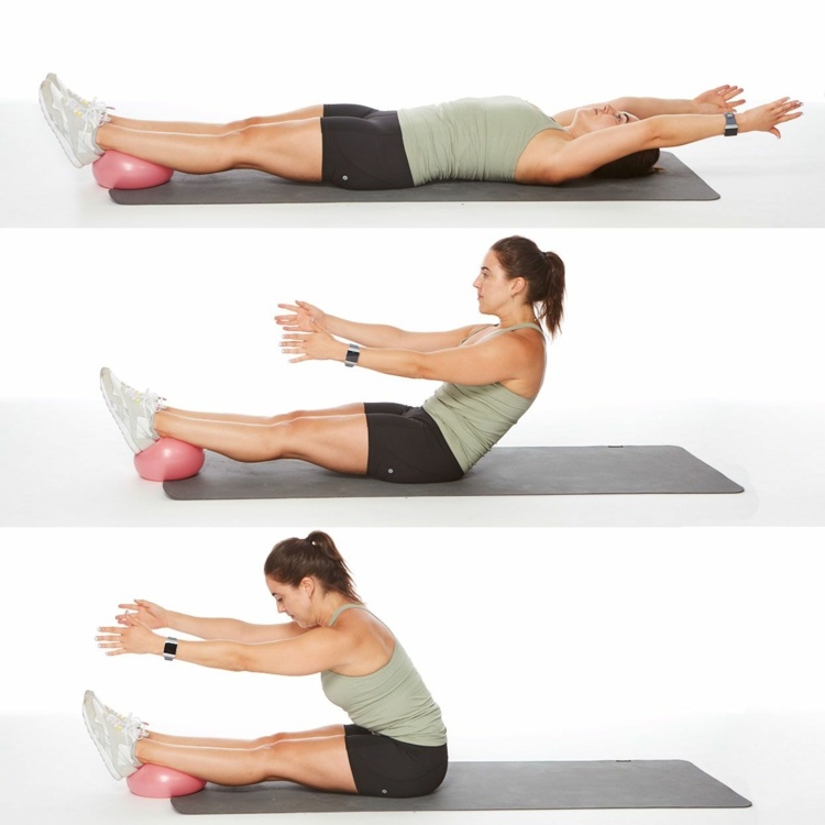 Pilates Übungen Bauch Training Unterer Bauchmuskulatur trainieren