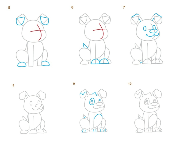 Tiere malen und zeichnen Einfache Anleitungen für Kinder