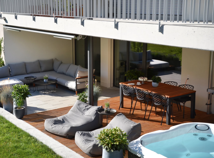 große terrasse schön und modern gestalten