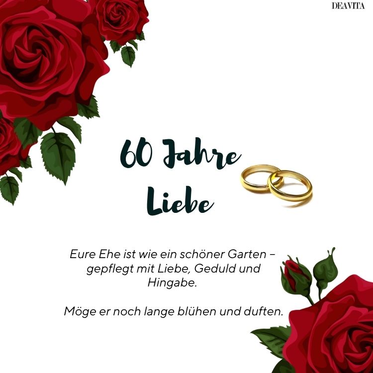 60 hochzeitstag diamantene hochzeit sprüche kostenlos