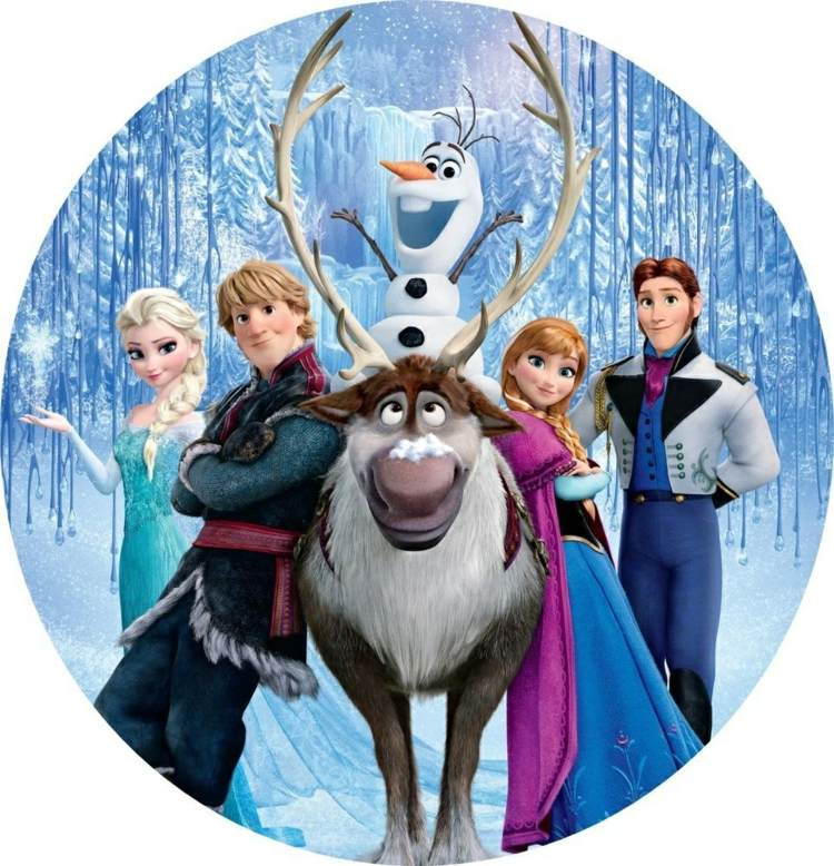 Ausdruckbild für Kinder - Elsa, Anna, Olaf, Christoff