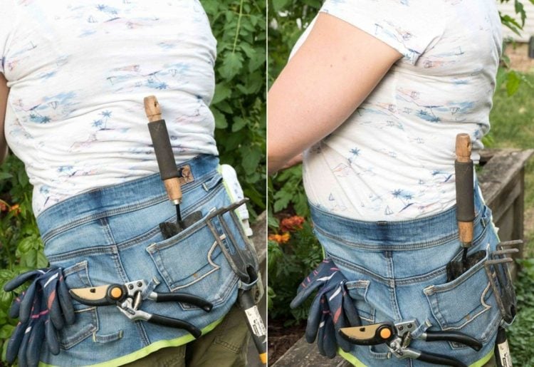 Einfaches DIY Upcycling von Jeans mit und ohne Nähen