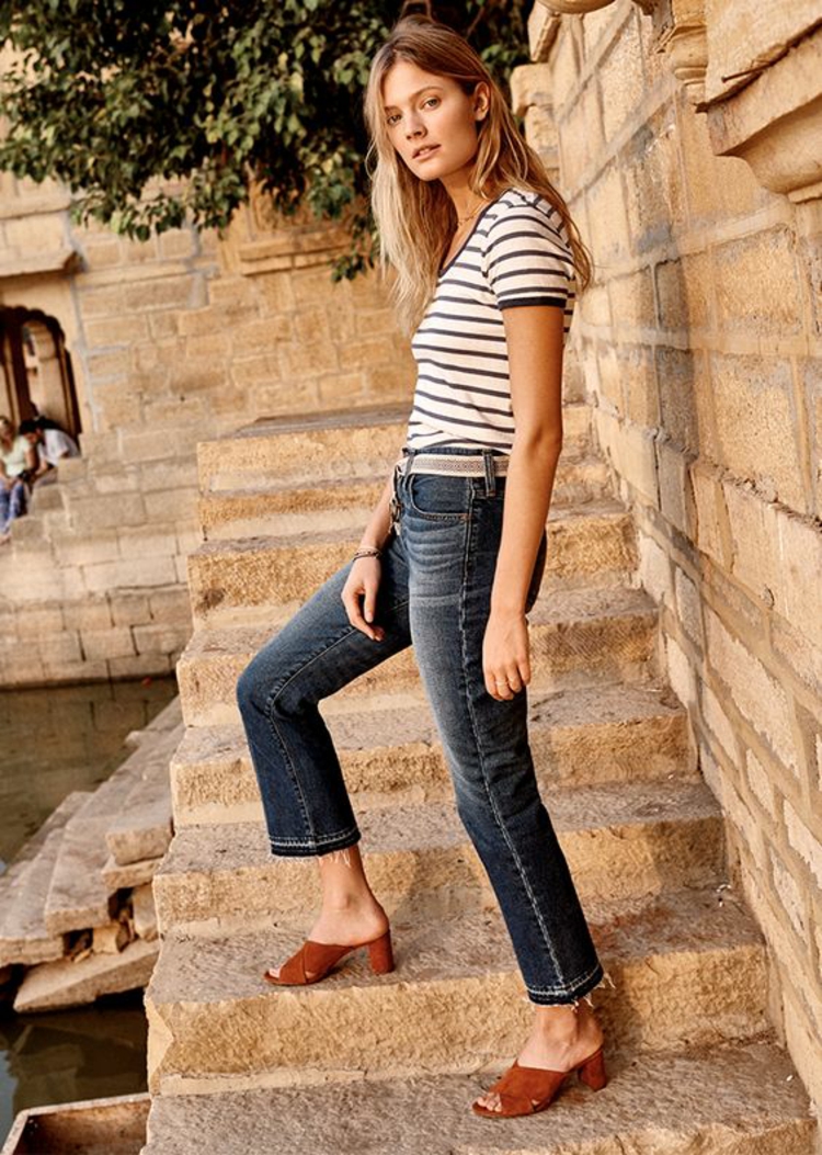 Jeans Outfit für den Sommer Pantoletten Trends 2020 Schuhtrends Frauen