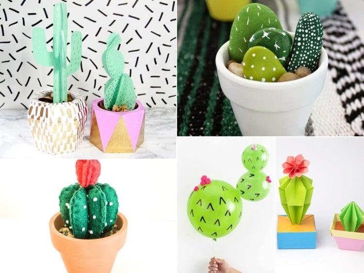 Kaktus Deko selber machen - Ideen und Anleitungen aus verschiedenen Materialien