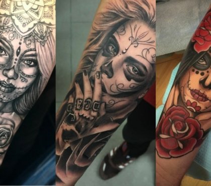 La Catrina Tattoo Design Rose Tattoomotiv Bedeutung Tattootrends